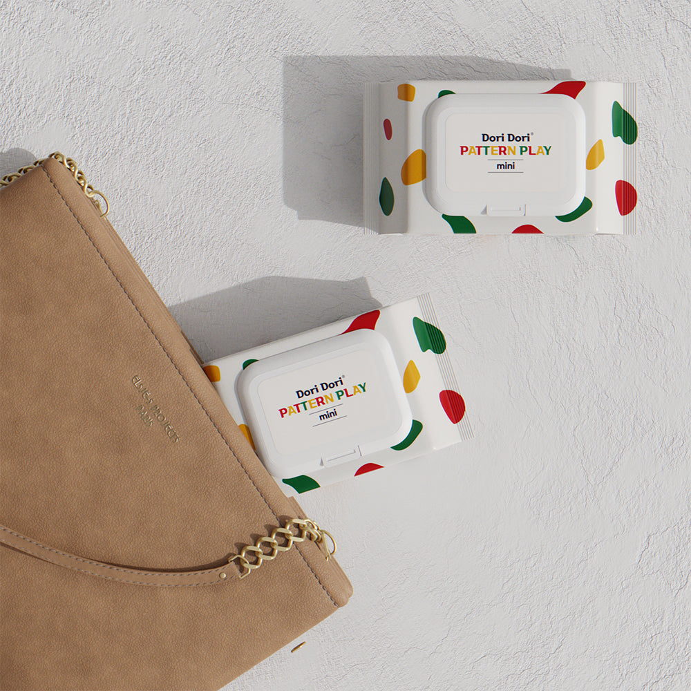 Dori Dori Pattern Play Mini Spunlace Premium Embossed Baby Wet Wipes with CAP 20 sheets x 12 packs