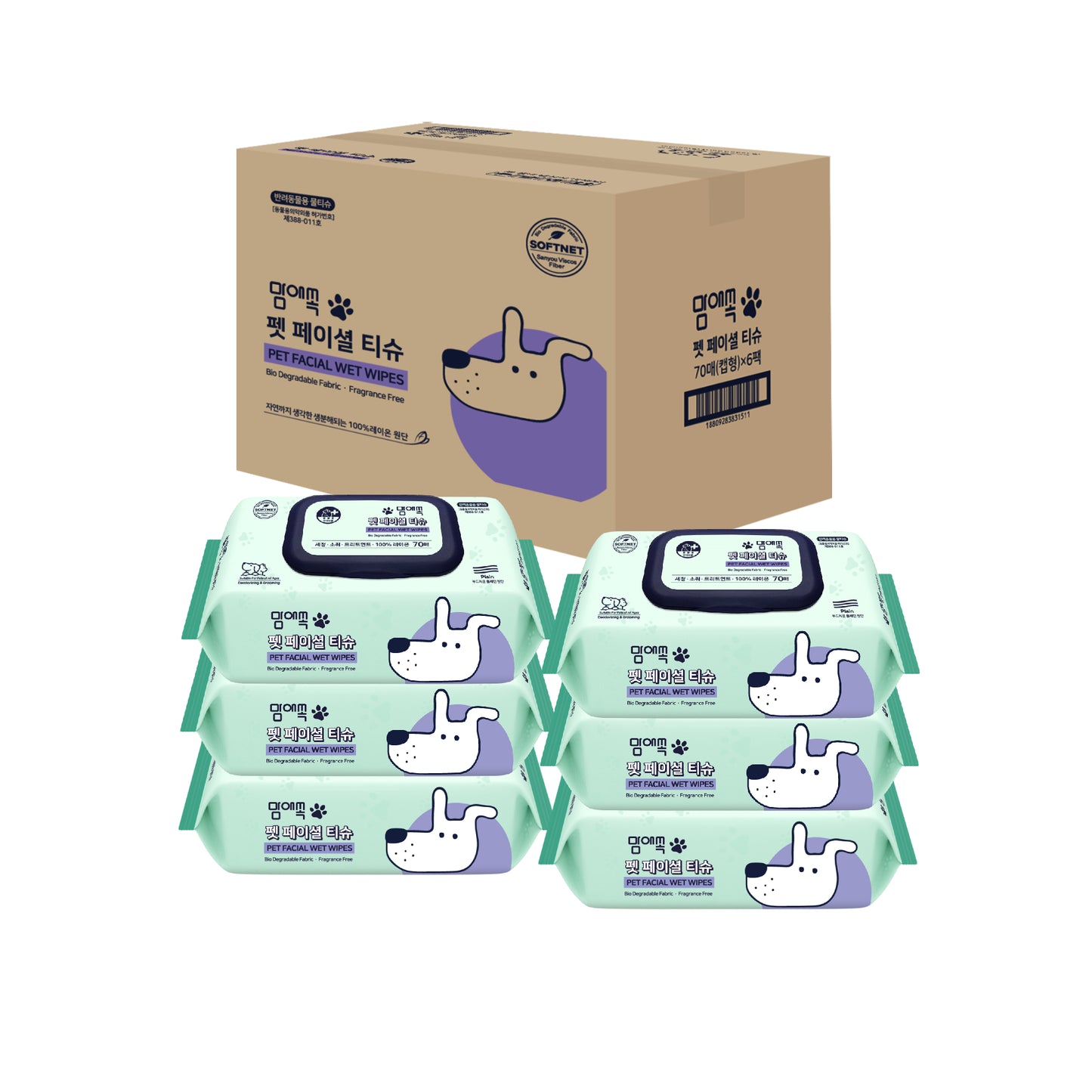 Mom-Ae-Sok Facial Grooming Pet Wipes