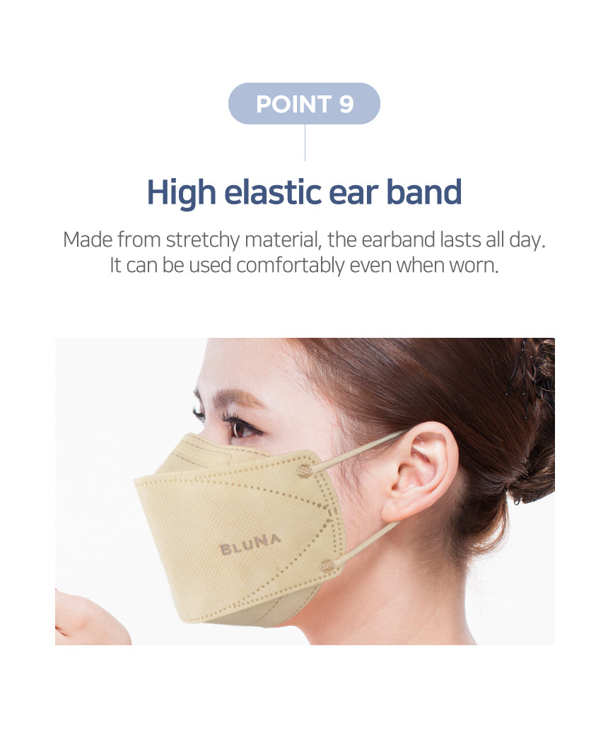 BLUNA 3D Adult Style Mask, Rose Colour, BFE 99.9%