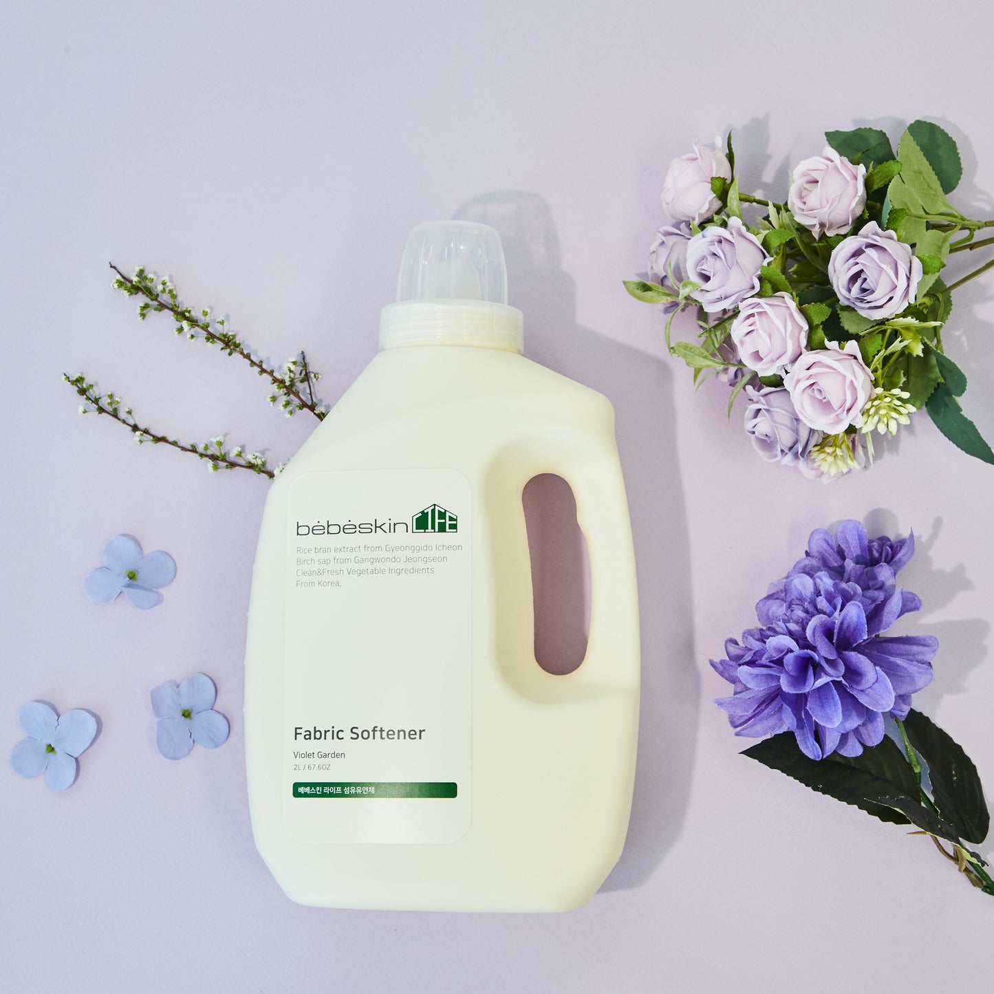 Bebeskin Life Fabric Softener Violet Garden Scent 2L [Vegan, Hypoallergenic] Family Softener for Every Age