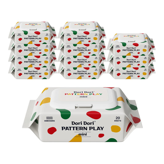 Dori Dori Pattern Play Mini Spunlace Premium Embossed Baby Wet Wipes with CAP 20 sheets x 12 packs
