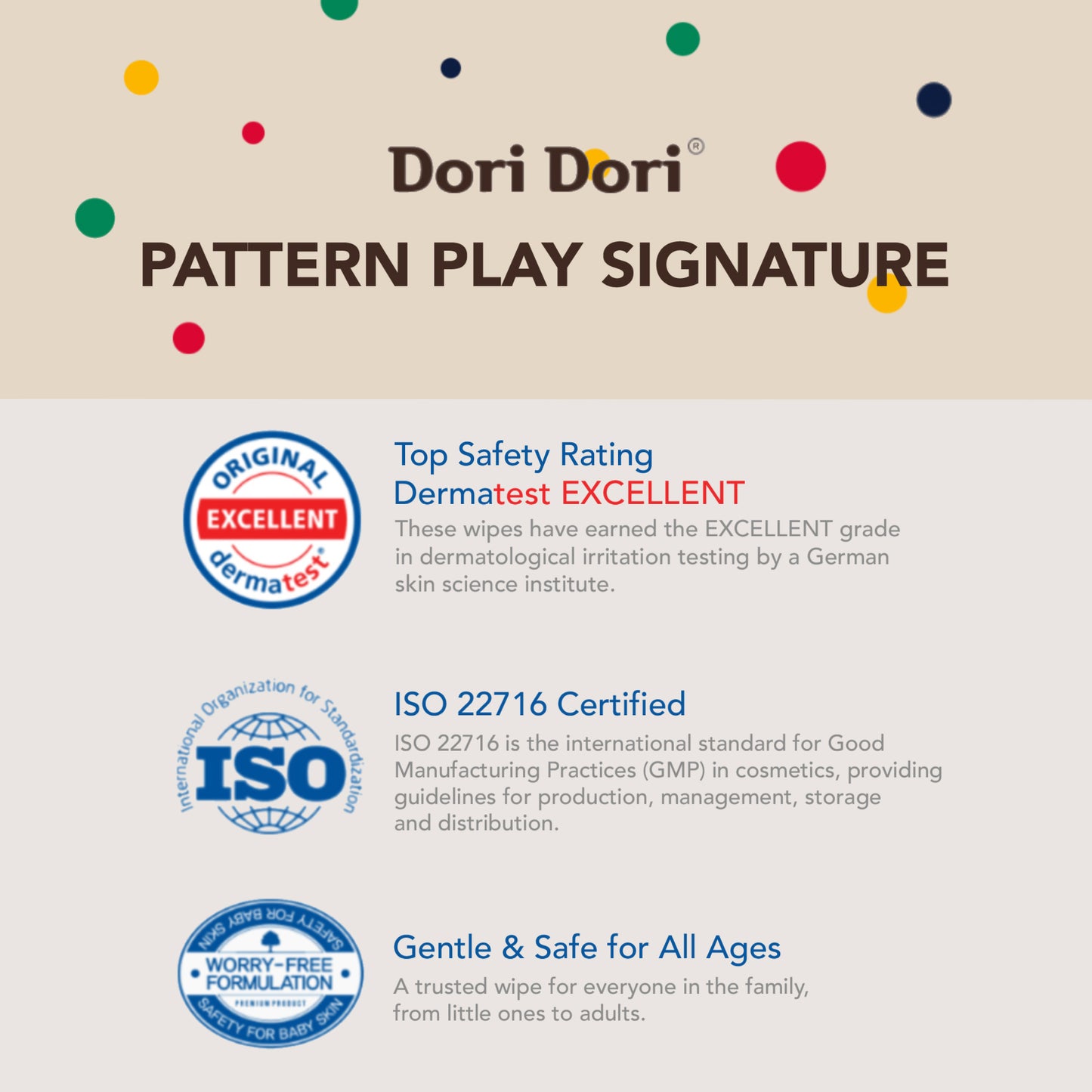 Dori Dori Pattern Play Mini Spunlace Premium Embossed Baby Wet Wipes with CAP 20 sheets x 12 packs