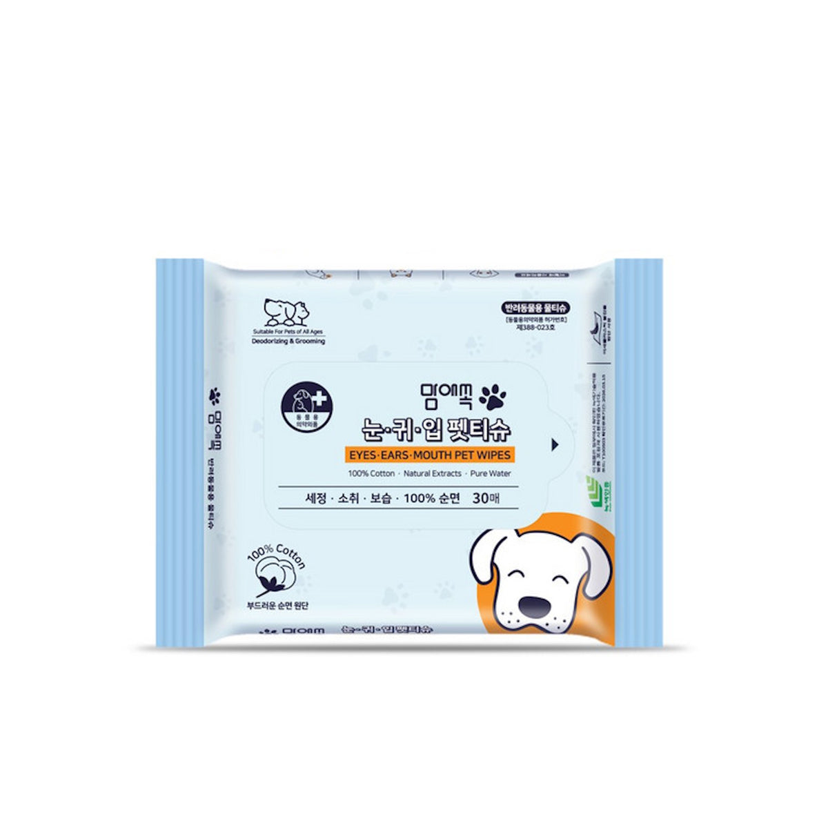 Mom-Ae-Sok Eyes, Ears & Mouth Pet Portable Wet Tissue 30 Sheets x 10packs
