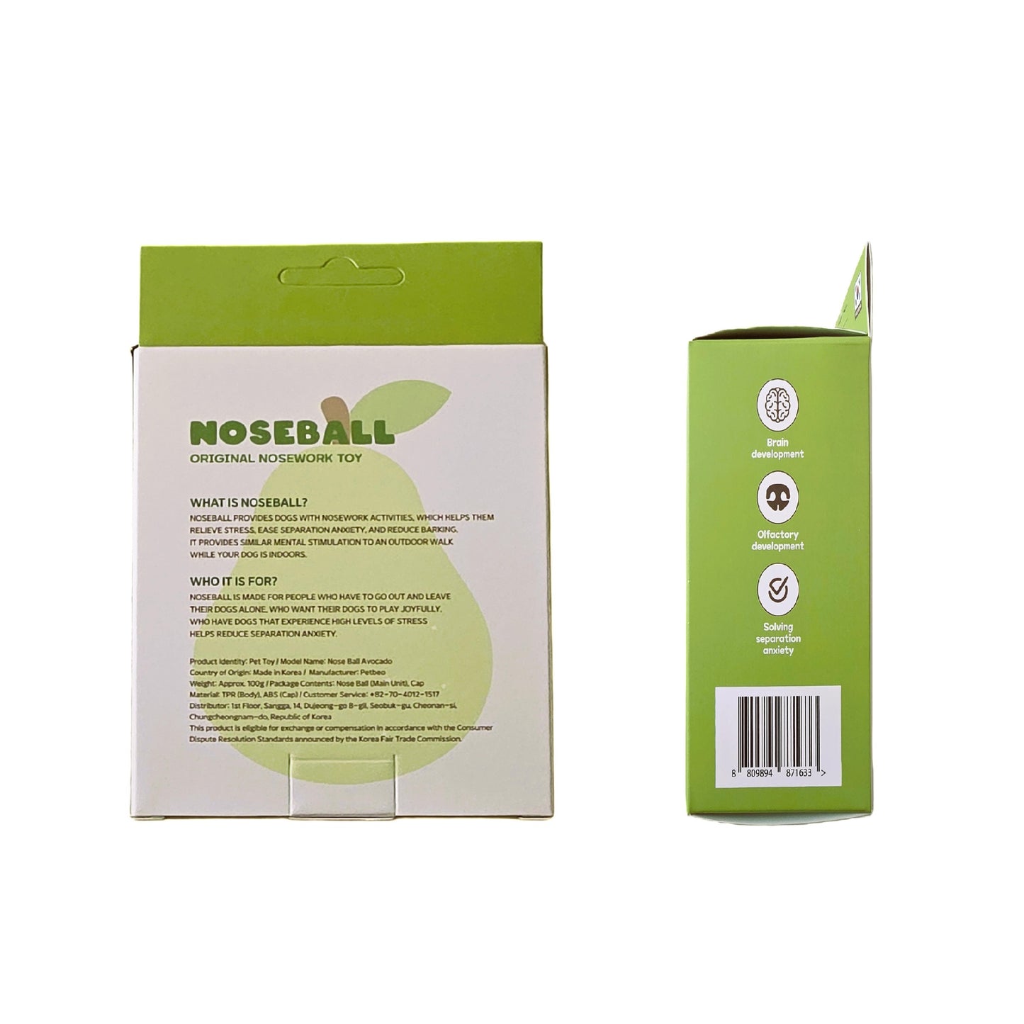 PETBEO Noseball Avocado Stress Free Safe Design Interactive Toy for Pets