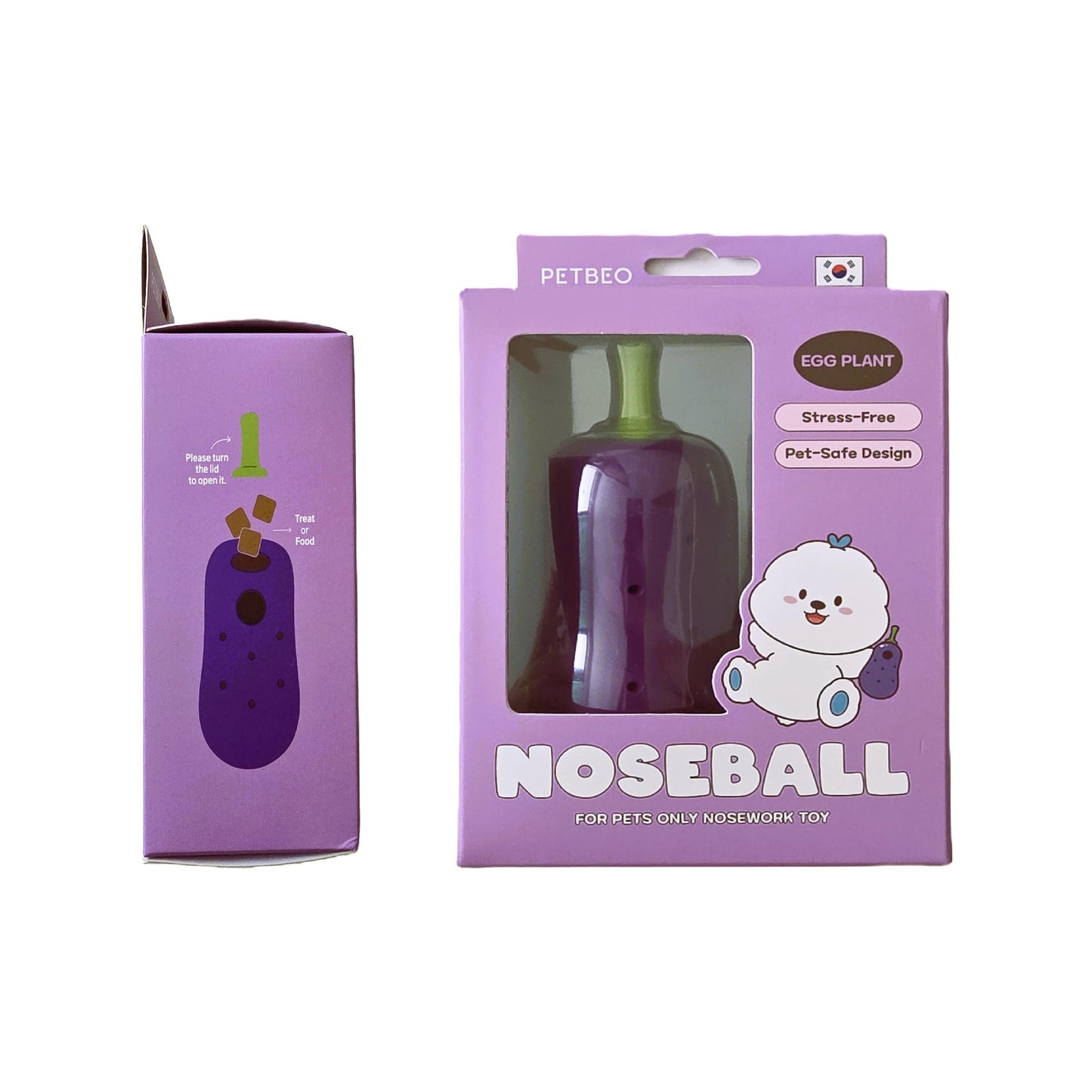 PETBEO Noseball Eggplant Stress Free Safe Design Interactive Toy for Pets