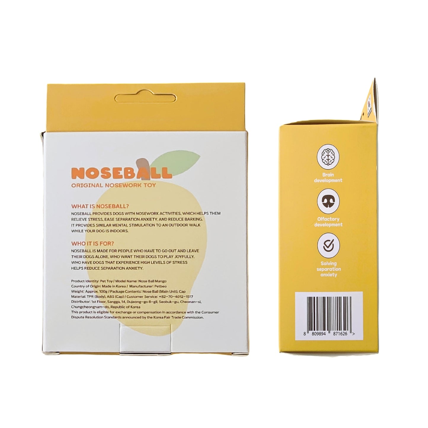PETBEO Noseball Mango Stress Free Safe Design Interactive Toy for Pets