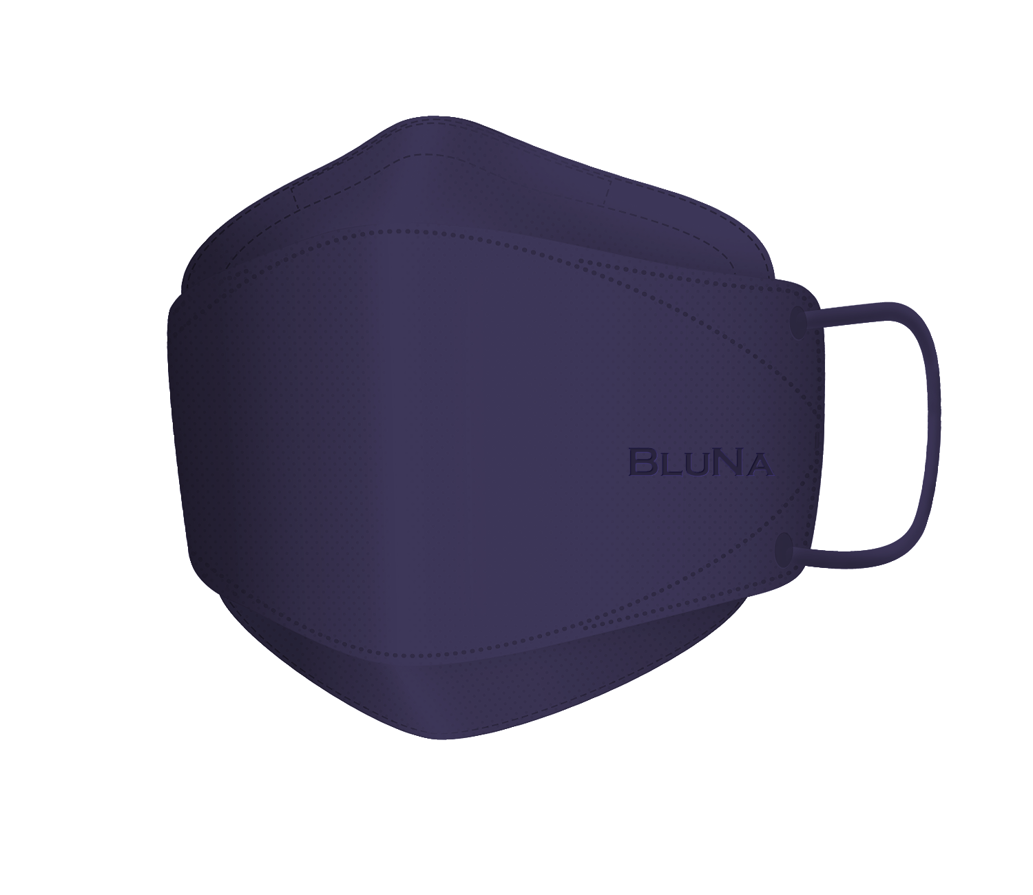 BLUNA 3D Adult Style Mask, Navy Colour, BFE 99.9%