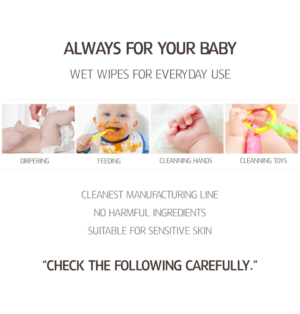 Natural & Organic Daily Care Baby Wipes, Refill (100 sheets x 10 packs)