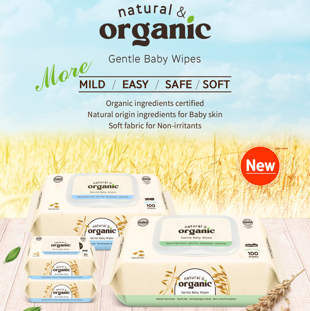Lingettes humides naturelles et biologiques pour bébé, soins quotidiens, paquet de voyage