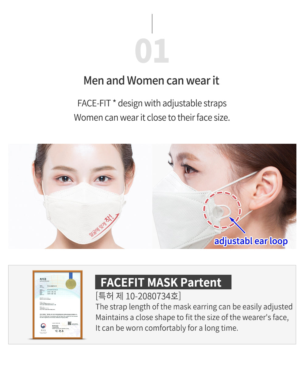 BLUNA 3D FaceFit mask [KF94] - Kids