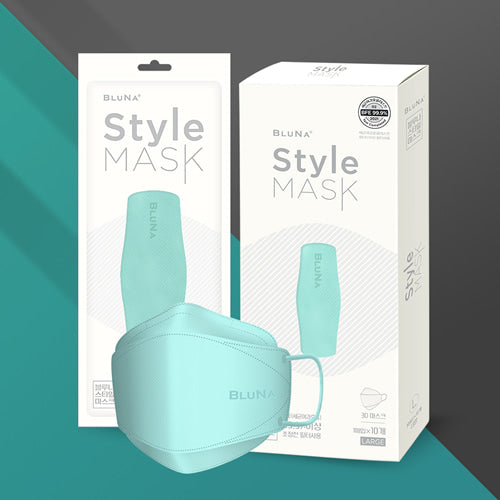 BLUNA 3D Adult Style Mask, Mint Colour, BFE 99.9%